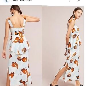 Anthropologie Pamela Silk Floral Print Women's Dress